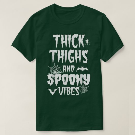 Dick Thighys Spooky Vibes Halloween Pumpkin Ghost T-Shirt (Design vorne)