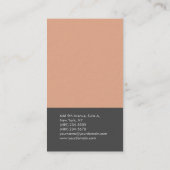 Dick vertikal elegant modern schlicht minimalistis visitenkarte (Rückseite)