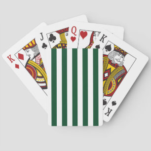 dick Vertikale Streifen Forest Green White Stripin Spielkarten