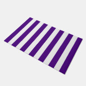 dick Vertikale Streifen in Ziffer und weiß gestric Fußmatte (Schrägansicht)