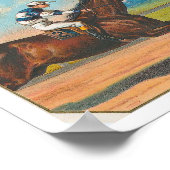 Dick Wells Vintages Pferderennen Poster (Ecke)