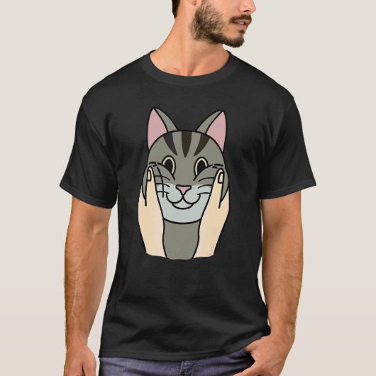 Dickbacken-Tabby-Katze Haustier T-Shirt (Vorderseite)