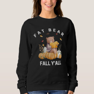 Dickbär fällt euch alle, Cartoon, Einfach, Lustig Sweatshirt