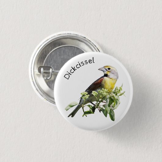 Dickcissel Bird Button (Vorne & Hinten)