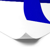 Dickdarmkrebs Blue Ribbon 3 Poster (Ecke)