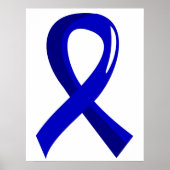 Dickdarmkrebs Blue Ribbon 3 Poster (Vorne)