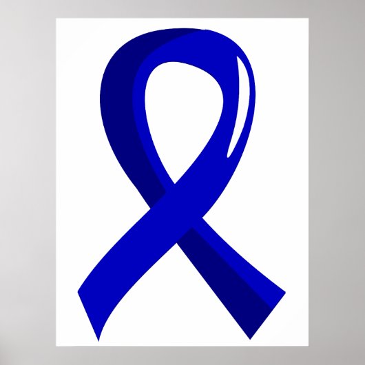 Dickdarmkrebs Blue Ribbon 3 Poster (Vorne)