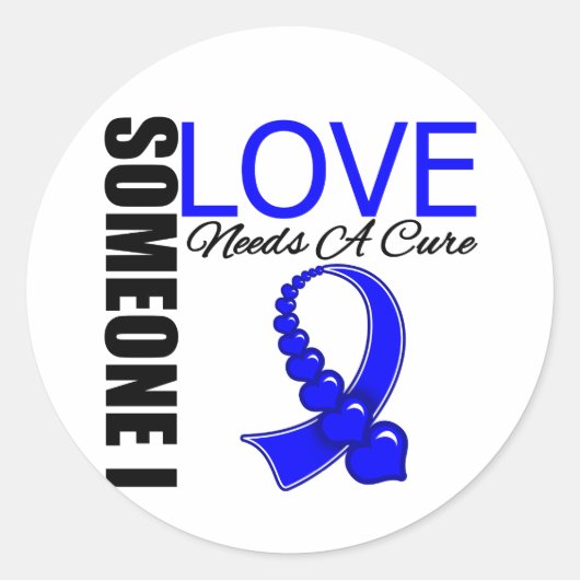 Dickdarmkrebs Jemand, den ich in der Liebe heilt Runder Aufkleber (Vorderseite)