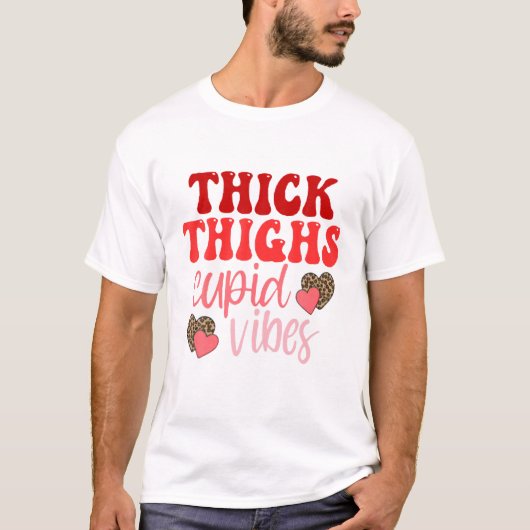 Dickdick Oberschenkel Cupid Vibes - Valentinstag T-Shirt (Vorderseite)
