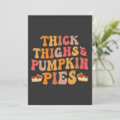 Dickdick & Pumpkin Pies Funny Erntedank Einladung (Stehend Vorderseite)