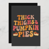 Dickdick & Pumpkin Pies Funny Erntedank Einladung (Vorne/Hinten)