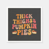 Dickdick & Pumpkin Pies Funny Erntedank Serviette (Vorderseite)