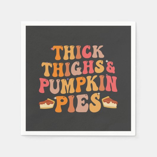 Dickdick & Pumpkin Pies Funny Erntedank Serviette (Vorderseite)