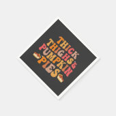 Dickdick & Pumpkin Pies Funny Erntedank Serviette (Ecke)