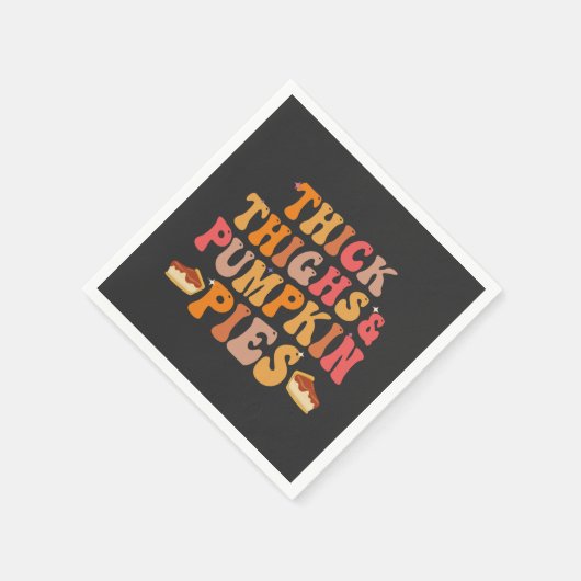 Dickdick & Pumpkin Pies Funny Erntedank Serviette (Ecke)