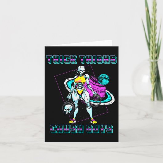 Dickdick-Typ Crush Weightlift-Bodybuilding Karte (Vorderseite)