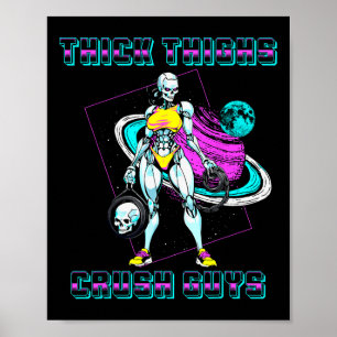 Dickdick-Typ Crush Weightlift-Bodybuilding Poster