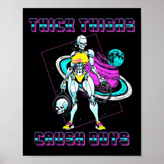 Dickdick-Typ Crush Weightlift-Bodybuilding Poster (Vorne)