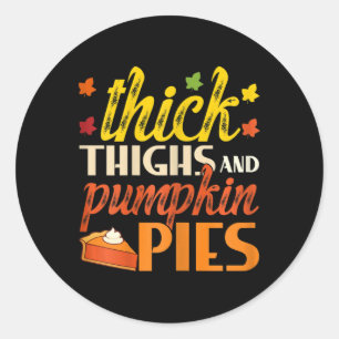 Dickdick und Pumpkin Pies Retro Fall Pumpkin Runder Aufkleber