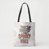 Dickdick und Spooky Vibes Gold Halloween Tasche (Vorderseite)