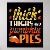Dickdicken und Pumpkiefer rückwärts Fall Pumpkin P Poster (Vorne)