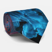 Dicke Abstrakt Flüssig Schwarz Lila Krawatte (Gerollt)