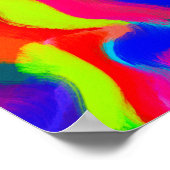 Dicke Abstrakte Aquarellmalerei Poster (Ecke)