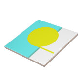 Dicke Abstrakte Art Cirquoise Turquoise Green Yell Fliese (Seite)