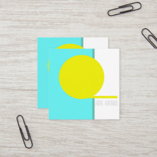 Dicke Abstrakte Art Cirquoise Turquoise Green Yell Quadratische Visitenkarte