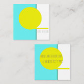 Dicke Abstrakte Art Cirquoise Turquoise Green Yell Quadratische Visitenkarte (Vorne/Hinten)