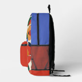 Dicke Abstrakte Blumenmuster Bedruckter Rucksack (Rechts)