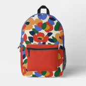 Dicke Abstrakte Blumenmuster Bedruckter Rucksack (Vorderseite)