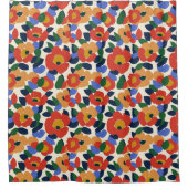 Dicke Abstrakte Blumenmuster Duschvorhang (Vorderseite)