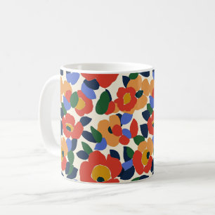Dicke Abstrakte Blumenmuster Kaffeetasse