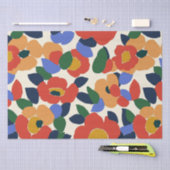 Dicke Abstrakte Blumenmuster Seidenpapier (Handwerk)