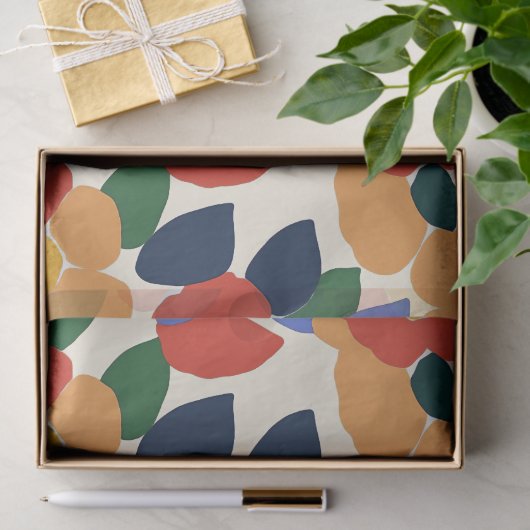 Dicke Abstrakte Blumenmuster Seidenpapier (Geschenk)