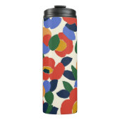 Dicke Abstrakte Blumenmuster Thermosbecher (Vorderseite)