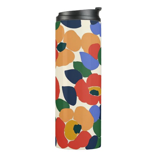 Dicke Abstrakte Blumenmuster Thermosbecher (Nach links gedreht)