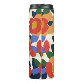 Dicke Abstrakte Blumenmuster Thermosbecher (Rückseite)