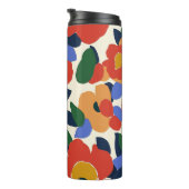 Dicke Abstrakte Blumenmuster Thermosbecher (Nach rechts gedreht)