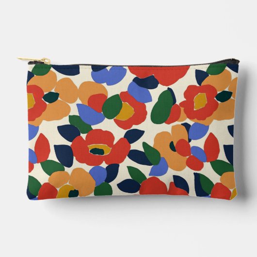 Dicke Abstrakte Blumenmuster Zubehörtasche (Vorderseite)