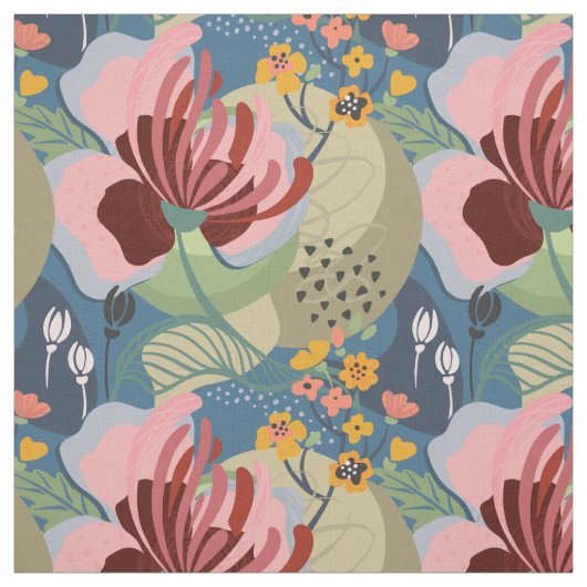 Dicke Abstrakte Blüte Stoff (Muster)