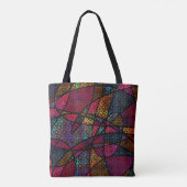 Dicke Abstrakte Farbige Digital Art Monogram Tasche (Rückseite)