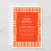 Dicke Abstrakte Formen Moderne Babydusche Einladung (Vorderseite)