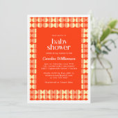 Dicke Abstrakte Formen Moderne Babydusche Einladung (Stehend Vorderseite)