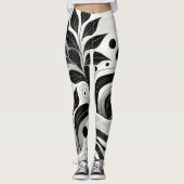 Dicke Abstrakte Frauenym Leggings (Vorderseite)