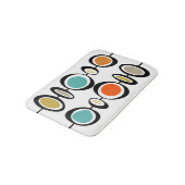 Dicke Abstrakte Kreise Mitte Jahrhundert Modernes Badematte (Schrägansicht)