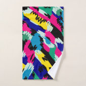 Dicke Abstrakte Kunst in Primärfarben Badhandtuch Set (Handtuch)