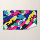 Dicke Abstrakte Kunst in Primärfarben Badhandtuch Set (Handtuch)