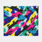 Dicke Abstrakte Kunst in Primärfarben Fleecedecke (Vorderseite (Horizontal))